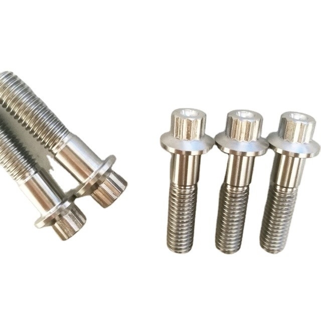 1.25 Noccioline M8 a flangia a pizzo in titanio di grado 6AL4V per applicazioni meccaniche standard DIN