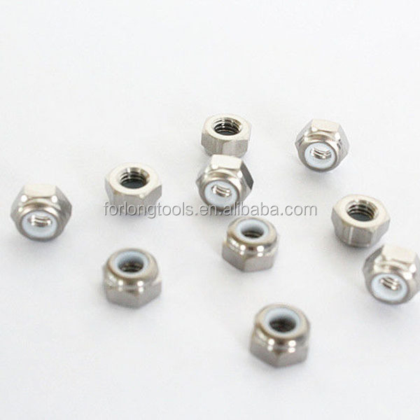 Legatura di titanio M6x1.25 Noccioline di blocco della testa della flangia esessuale con finitura universale e inserto in nylon che soddisfano i requisiti standard DIN