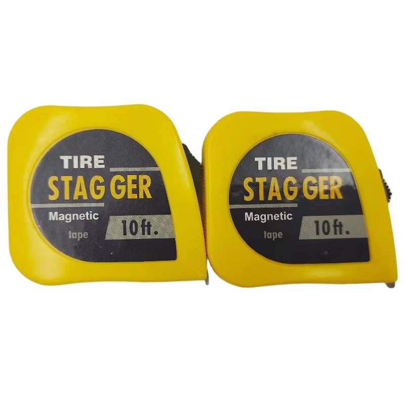 Colore giallo auto da corsa Stagger Nastro di misura Tap 10 piedi * 1/4 &quot; con sistema di misurazione imperiale e strumenti magnetici