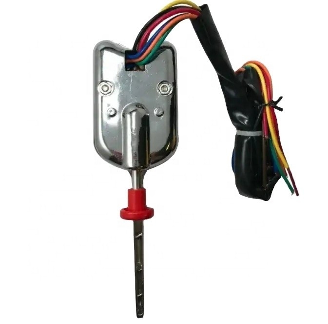 OEM Standard Size Universal Street Chrome Column Mount Turn Signal Switch con pulsante di pericolo e leva dimmer Facile da installare