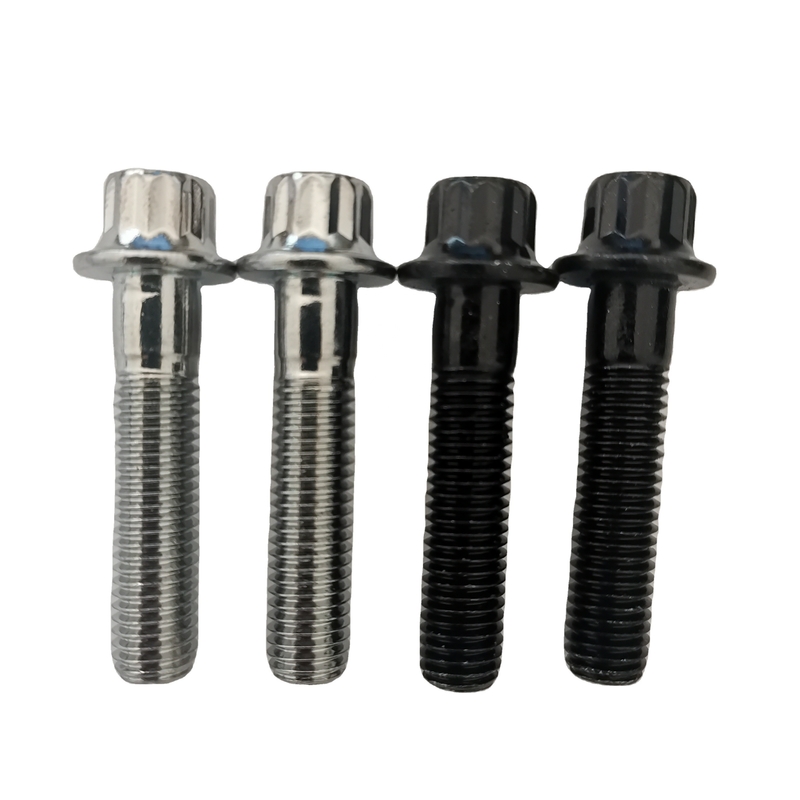 Finitura di slivery standard DIN M7 x 32 12 PT bullone e M7 Nylon blocco Noce per ruote BBS in acciaio finitura zinco
