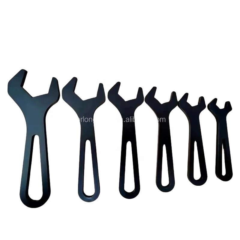 Universal Black Racing AN Fitting Wrench AN Spanner per Sprint Car Tool Sets An4-An16 6PCS Un kit di alluminio leggero