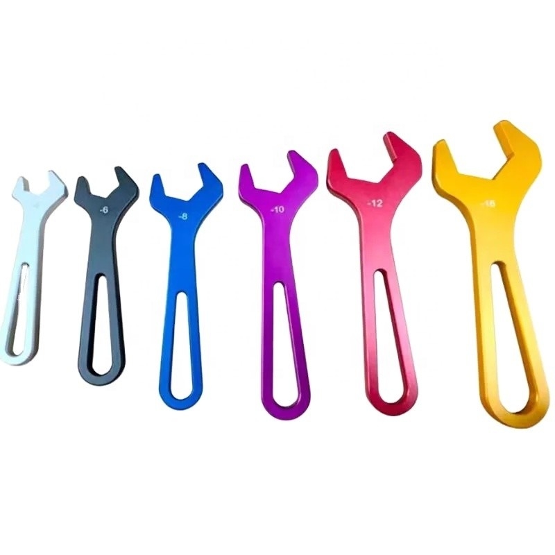 Universal AN Spanner Aluminum Billet Racing Tool Sets 6 pcs One Kit AN4-AN16 Sprint Car Wrenches per le corse e l'adattamento